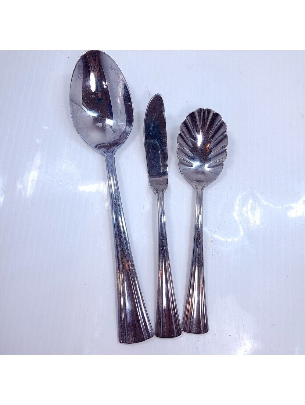 Reed & Barton Brookshire sugar shell spoon solid serving master butter knife